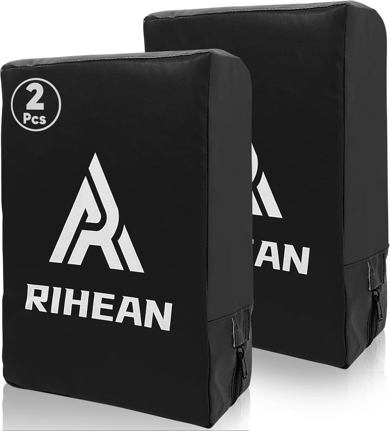 Rihan Martial Arts Kicking Shield Pad for Muay Thai, Taekwondo Football, Basketball, Hockey Training - Denser Foam, High-Density PU Leather Cover - Image 1
